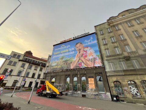Reklama Wielki format na siatce mesh w Katowicach